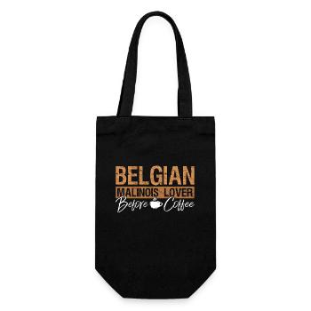 Belgian Malinois Lover Before Canine Coffee Lover - Gift Bag for Bottles - black - Front