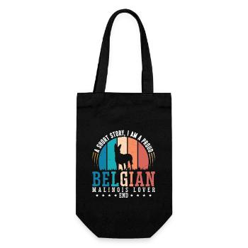 Belgian Malinois Lover A Short Story Working Dog - Geschenkbeutel für Flaschen - Schwarz - Vorne