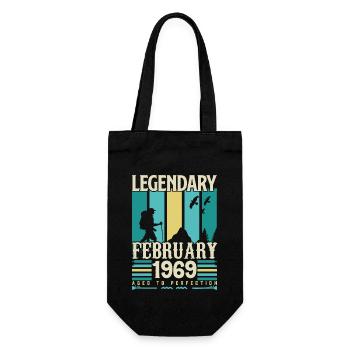 Vintage Birthday Gift February 1969, February. - Gift Bag for Bottles - black - Front