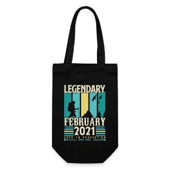 Cadeau Vintage Anniversaire Février 2021, février. - Sac à bouteille - noir - Devant