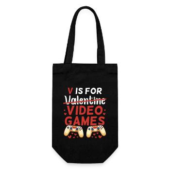 Jeux vidéo Saint-Valentin Saint-Valentin Jeux vidéo - Sac à bouteille - noir - Devant