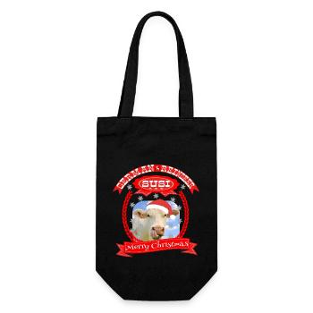 Joyeux Noël un renne allemand - Sac à bouteille - noir - Devant