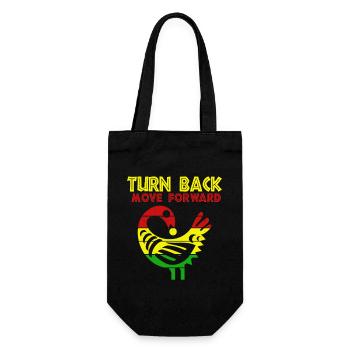 Symbole Sankofa Adinkra Ghana Noir - Sac à bouteille - noir - Devant