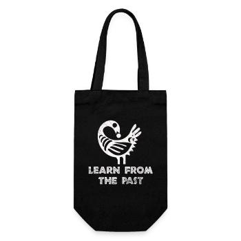 Symbole Sankofa Adinkra Ghana Noir - Sac à bouteille - noir - Devant