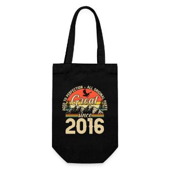 Vintage 2016 Birthday Joy - Gift Bag for Bottles - black - Front