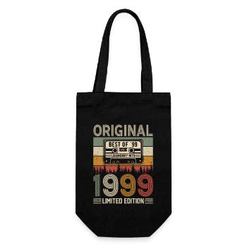 Anniversary journey through time 1999 - Gift Bag for Bottles - black - Front