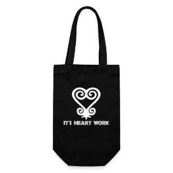 Symbole Sankofa Adinkra Ghana Noir - Sac à bouteille - noir - Devant