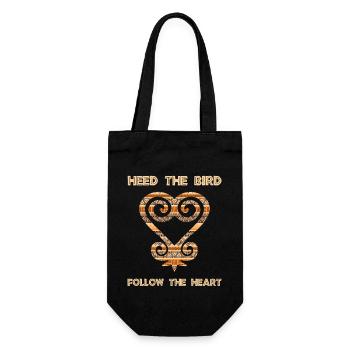 Sankofa Symbol Adinkra Ghana Schwarz - Geschenkbeutel für Flaschen - Schwarz - Vorne