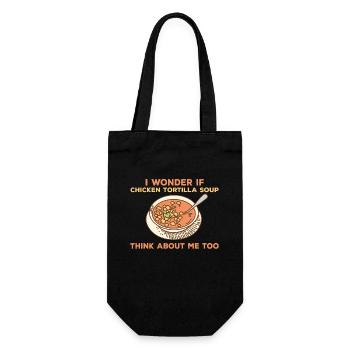 hausgemHühner Tortilla Suppe Liebhaber - Geschenkbeutel für Flaschen - Schwarz - Vorne