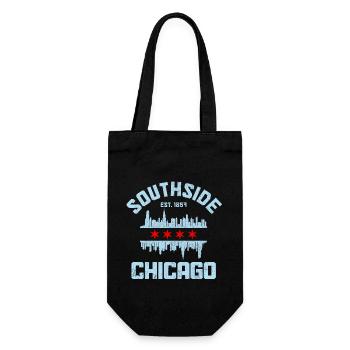 Southside Chicago, Illinois - Geschenkbeutel für Flaschen - Schwarz - Vorne