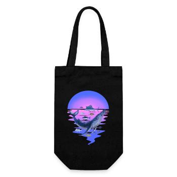 marine animals, marine mammals, fish, fish, ocean, fin - Gift Bag for Bottles - black - Front