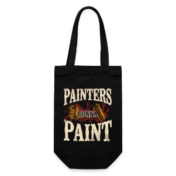 House Painter Decorator Pun - Geschenkbeutel für Flaschen - Schwarz - Vorne