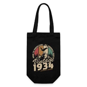 Vintage 1934 Retro Vintage Birthday Gift - Gift Bag for Bottles - black - Front