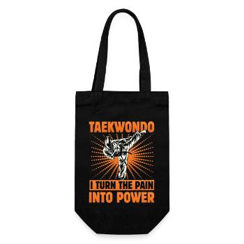 Taekwondo : Je transforme la douleur en puissance - Sac à bouteille - noir - Devant
