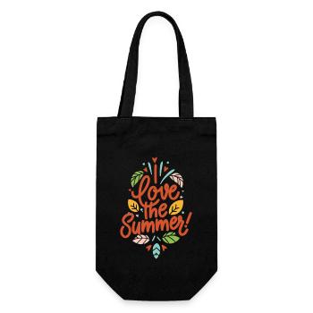 I Love The Summer! - Geschenkbeutel für Flaschen - Schwarz - Vorne
