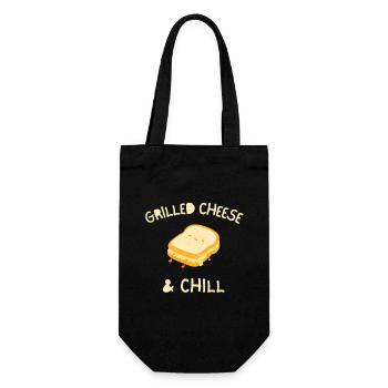 Grillkäse Und Chillen Lustiges Sandwich - Geschenkbeutel für Flaschen - Schwarz - Vorne