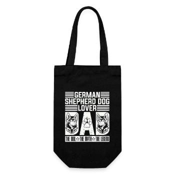 German Shepherd Dog Lover Dad The Idol Working GSD - Geschenkbeutel für Flaschen - Schwarz - Vorne