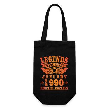 Legends sont nés en Janvier 1990 Anniversaire - Sac à bouteille - noir - Devant