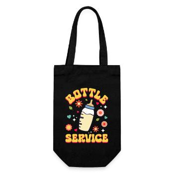 Nurse baby maternity nurse - Gift Bag for Bottles - black - Front