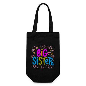 BIG SISTER - Gift Bag for Bottles - black - Front