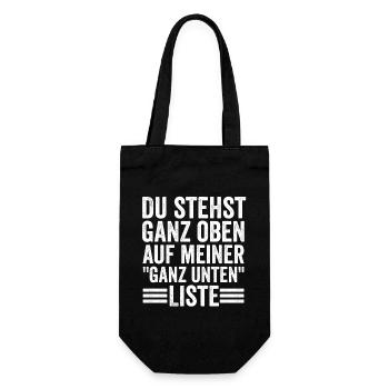 Arbeitskollege Bürohumor Arbeit Lustige Sprüche - Geschenkbeutel für Flaschen - Schwarz - Vorne