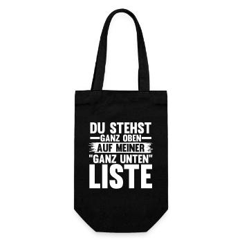 Arbeitskollege Bürohumor Arbeit Lustige Sprüche - Geschenkbeutel für Flaschen - Schwarz - Vorne