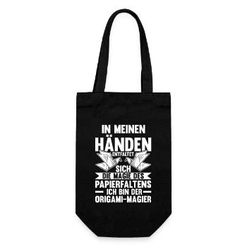 Japanese Folding Art Origami - Gift Bag for Bottles - black - Front