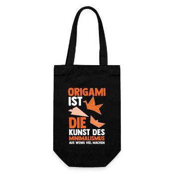Japanese Folding Art Origami - Gift Bag for Bottles - black - Front