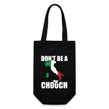 Ne sois pas un imbécile de Chooch Proverbe italien - Sac à bouteille - noir - Devant