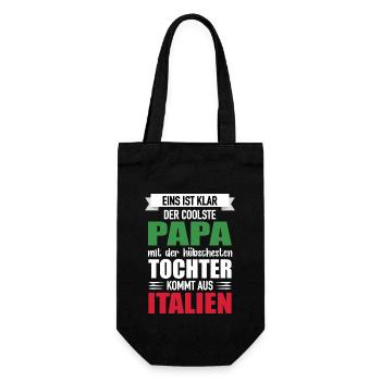 Dad Prettiest Daughter Italy Gift - Gift Bag for Bottles - black - Front
