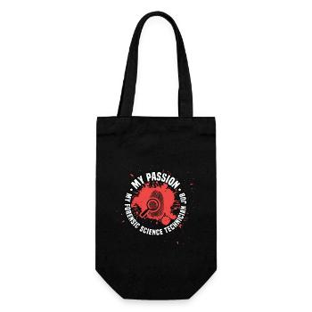 Forensic Science My Passion My Forensic Scientist - Geschenkbeutel für Flaschen - Schwarz - Vorne
