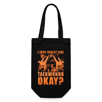 I just really like taekwondo okay? - Gift Bag for Bottles - black - Front