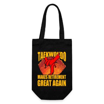 Taekwondo makes retirement great again - Gift Bag for Bottles - black - Front