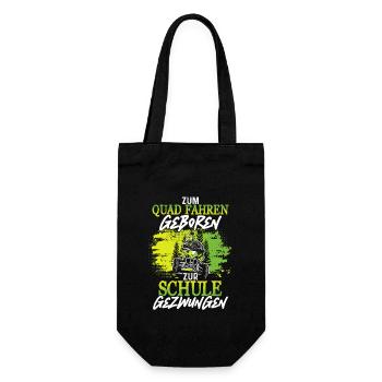Born to ride a quad bike, forced to go to school - Gift Bag for Bottles - black - Front