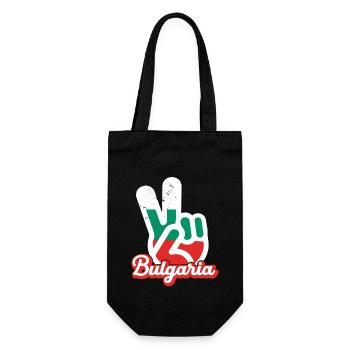 Bulgarien Balkan Urlaub Flagge Sofia Bulgare - Geschenkbeutel für Flaschen - Schwarz - Vorne