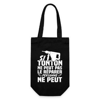 If uncle can't fix it, no one can - Gift Bag for Bottles - black - Front