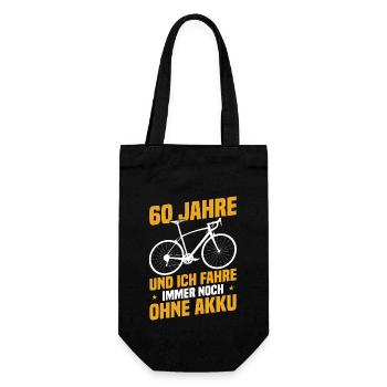 60 years and I'm still driving without a battery - Gift Bag for Bottles - black - Front