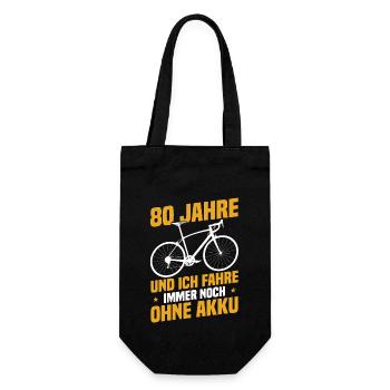 80 ans et je roule toujours sans batterie - Sac à bouteille - noir - Devant