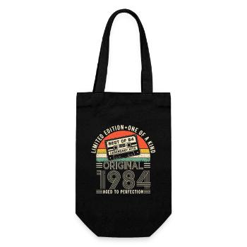Vintage 1984 Birthday Surprise - Gift Bag for Bottles - black - Front