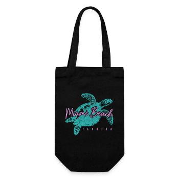 Miami Beach Florida USA Retro Vintage - Gift Bag for Bottles - black - Front