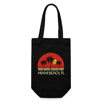 Miami Beach Florida USA Retro Vintage - Gift Bag for Bottles - black - Front