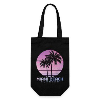 Miami Beach Florida USA Retro Vintage - Gift Bag for Bottles - black - Front
