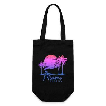 Miami Beach Florida USA Retro Vintage - Gift Bag for Bottles - black - Front