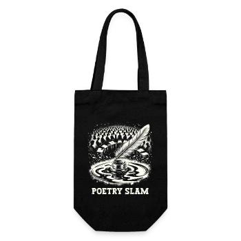 Poetry Slam Writer Poet Literature Slam Poetry Day - Geschenkbeutel für Flaschen - Schwarz - Vorne