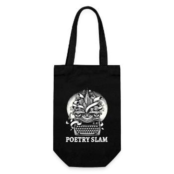 Poetry Slam Writer Poet Literature Slam Poetry Day - Geschenkbeutel für Flaschen - Schwarz - Vorne