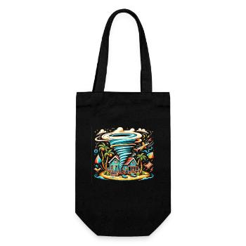 Meteorology children's tornado storm, The storm fan - Gift Bag for Bottles - black - Front