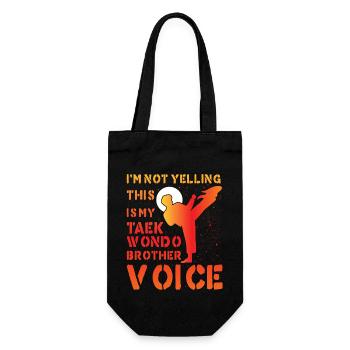 Je ne crie pas que c’est ma voix de frère de taekwondo - Sac à bouteille - noir - Devant