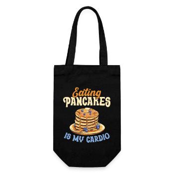 Pancake Lover Kids Eating Pancakes - Geschenkbeutel für Flaschen - Schwarz - Vorne