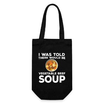 Soupe de légumes au bœuf - Sac à bouteille - noir - Devant