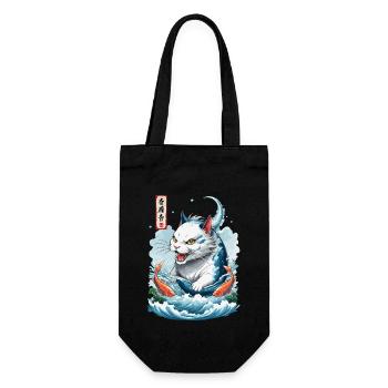 Japanische Katzen Monster Seeungeheuer Streetwear - Geschenkbeutel für Flaschen - Schwarz - Vorne